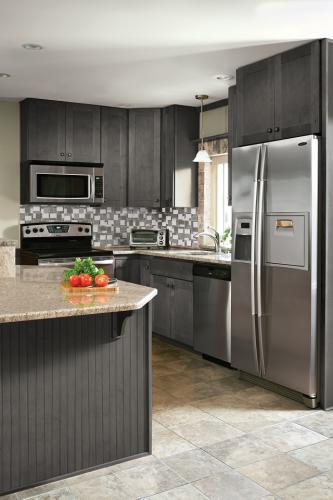 Wolf Classic Cabinet in Grey Stain & Wolf Accent in Pewter Mosaic
