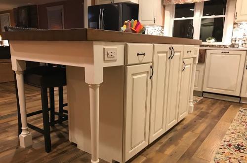 Wolf Designer Cabinet in Antique White Paint