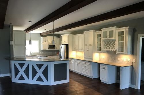 Wolf Designer Cabinet in White Paint with Pewter Glaze - Duncan