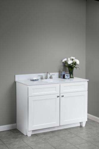 York White Vanity Quartz Tempest Carrara Vanity Top 2